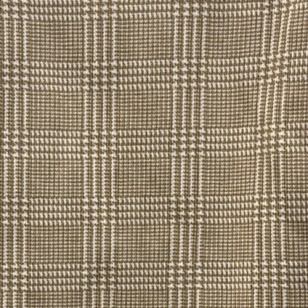 NWOT J. Crew Houndstooth Plaid Fleece Funnel Neck Pullover Sweater Tan XS